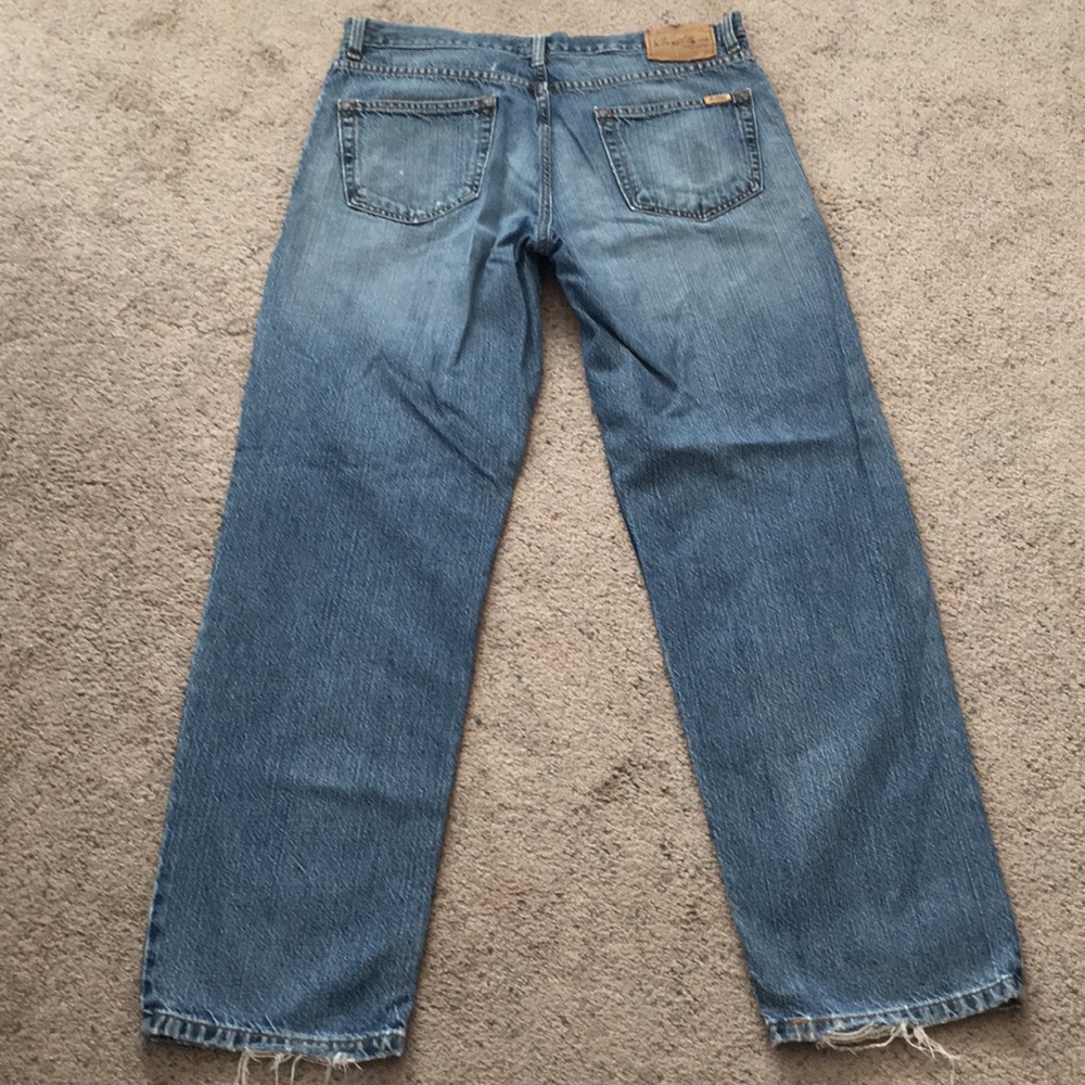 LEVI STRAUSS Distressed Denim Blue Jeans Size 34 x 34 - Picture 4 of 11